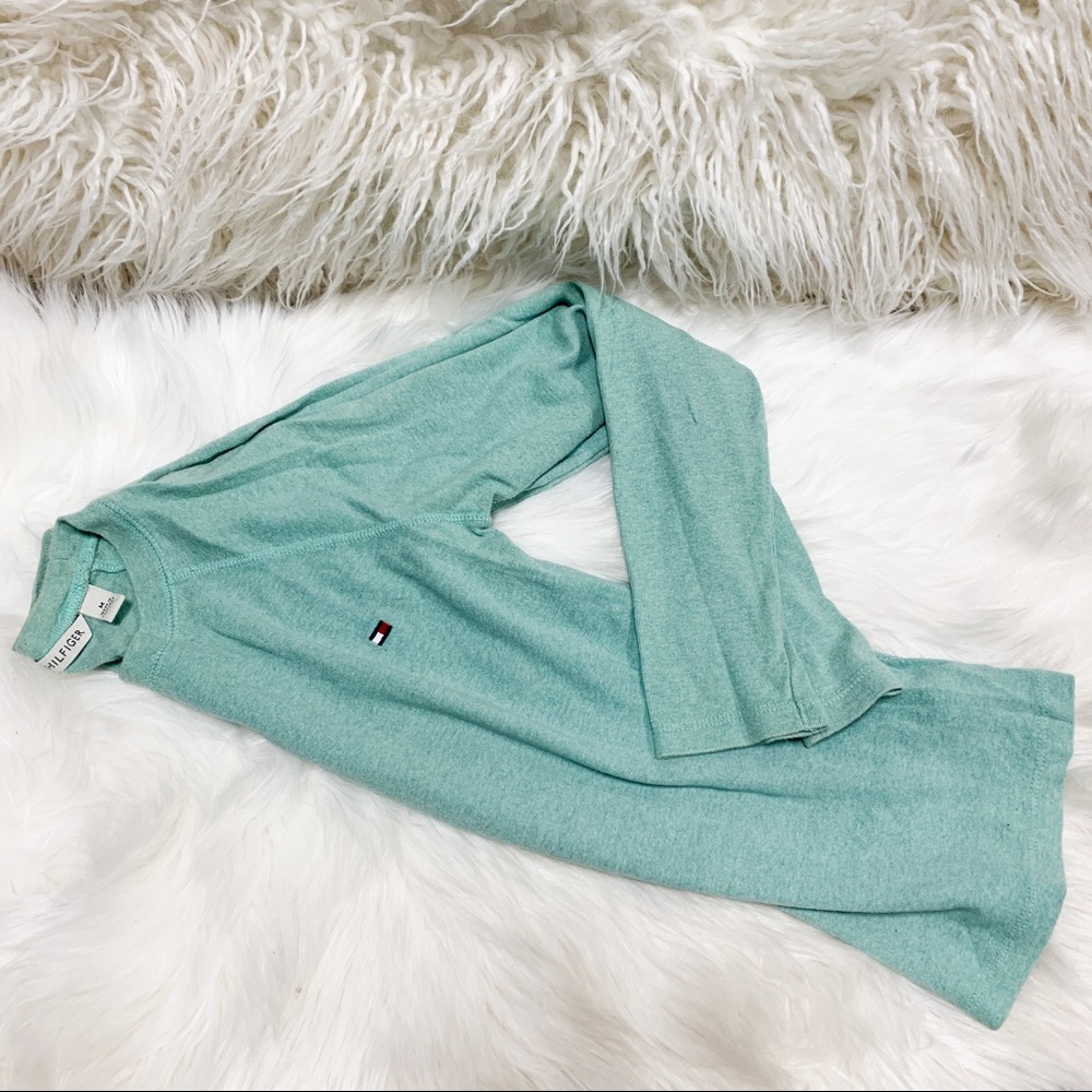 Long sleeve sea green Tommy Hilfiger t-shirt
